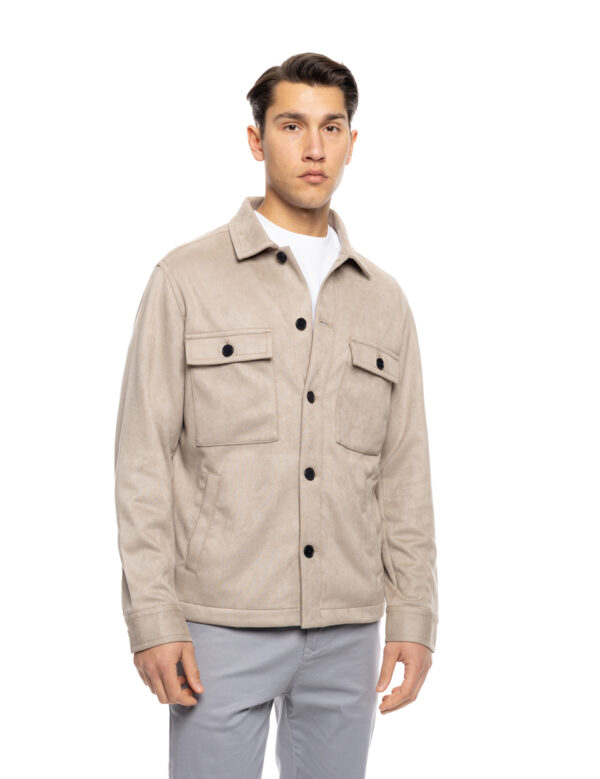ST&apos; Ανδρικό κοντό πανωφόρι με κουμπιά 53-201-009 BEIGE