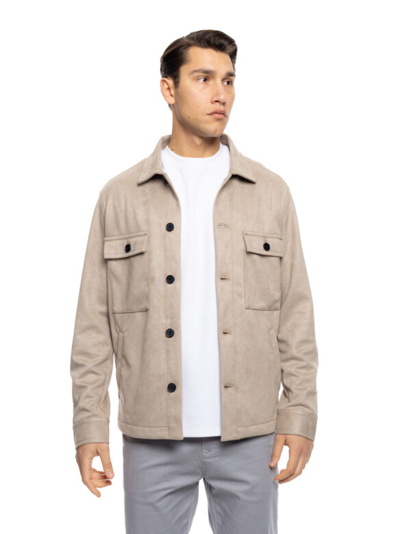 ST&apos; Ανδρικό κοντό πανωφόρι με κουμπιά 53-201-009 BEIGE