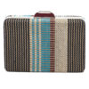 Ψάθινο τσαντάκι clutch -21896 - Μπλέ