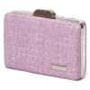 Ψάθινο τσαντάκι clutch -21896 - Μώβ