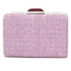 Ψάθινο τσαντάκι clutch -21896 - Μώβ