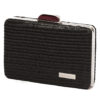 Ψάθινο τσαντάκι clutch -21896 - Μαύρο