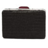 Ψάθινο τσαντάκι clutch -21896 - Μαύρο
