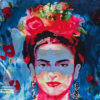 Sequoia Γυναίκεια εσάρπα διπλής όψης  με digital print frida
