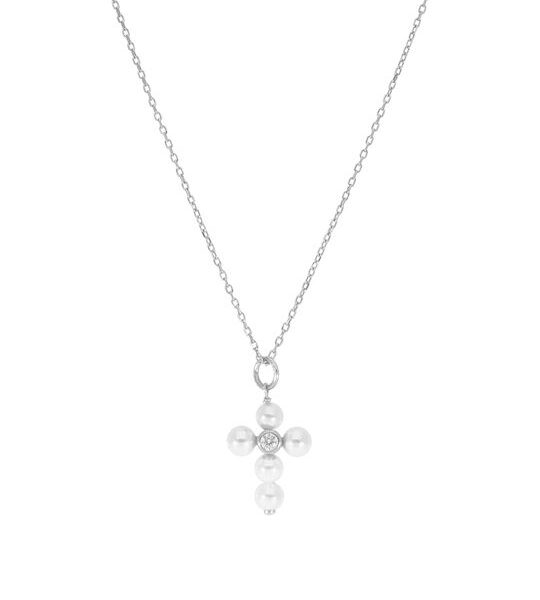 Sequoia Σταυρός Silver 925 με λευκές πέρλες SXY001711 Ασημί